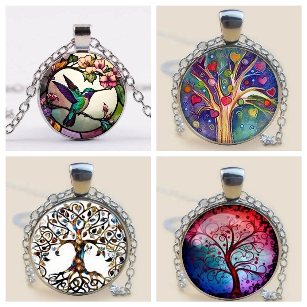 Tree of Life Pendant Necklace Colorful - Picture 10 of 12
